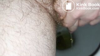 Gay faggot midget shits in toilet lol