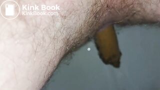 Gay faggot midget shits in toilet lol