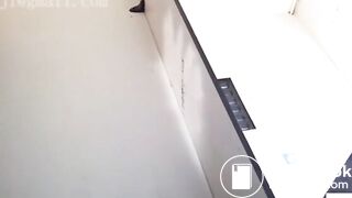 The girl excreted a lot in the toilet 003