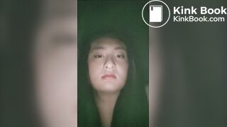 Gothic fishnets poop in the dark