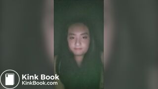 Gothic fishnets poop in the dark