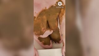 Daddy's little shit piggy enjoying it's filth