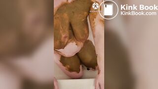 Daddy's little shit piggy enjoying it's filth