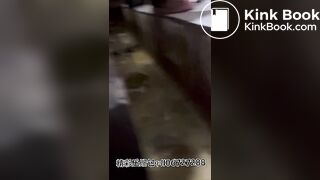 Women poop in dirty toilets