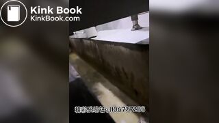 Women poop in dirty toilets