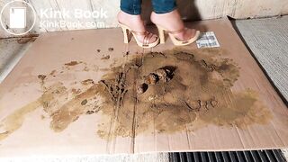 Nylons Feets Milf Stuck Glue in dog shit