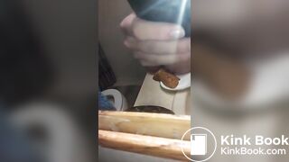Shitting on a plate