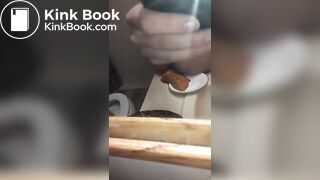 Shitting on a plate