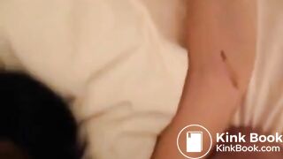 Cuffed, Shit- Covered Slut Sucks Shitty Cock