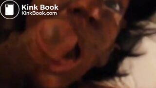 Cuffed, Shit- Covered Slut Sucks Shitty Cock