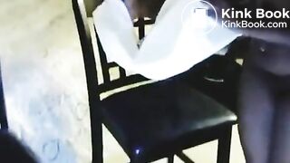 EBONY TAKING A SHIT STANDING
