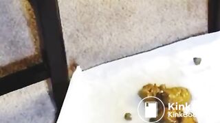 EBONY TAKING A SHIT STANDING