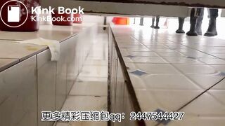 The girl excreted a lot in the toilet 003
