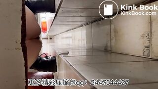 The girl excreted a lot in the toilet 003