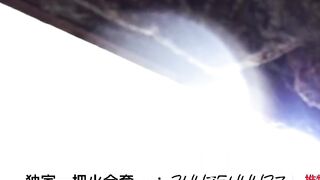 The girl excreted a lot in the toilet 003