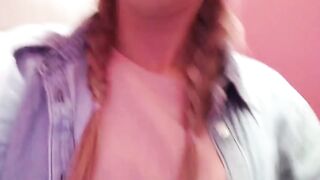Pretty college girl pooping in the public toilet - Scat Fan Club