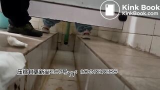 The girl pooped in the toilet