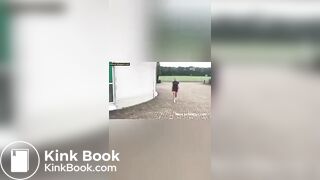 Blonde trash can scat