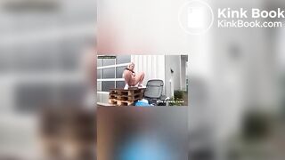 Blonde trash can scat