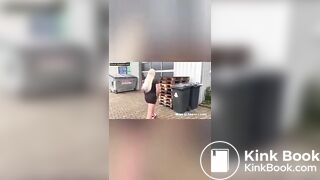 Blonde trash can scat