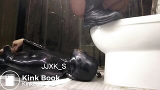 Rubber Scat Toilet Slave