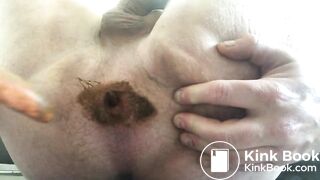 Scat play with dirty Ass