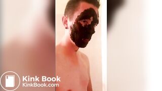 shitboy in the bath while the men watch sports