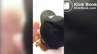 licking shit with a shit facial