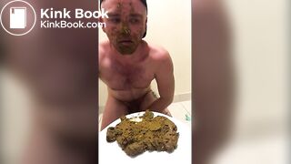 licking shit with a shit facial