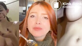 3 panel Red Head eating shit