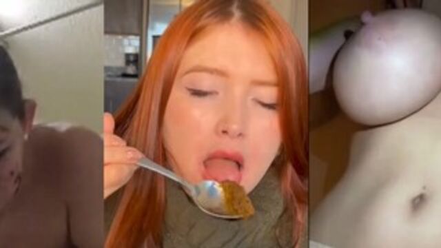 3 panel Red Head eating shit