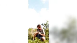 Hot Irish Bloke Squatting Taking A Shit Outdoors