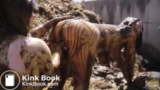 Manure Sports Dunghill Climbing - lesbian cowshit