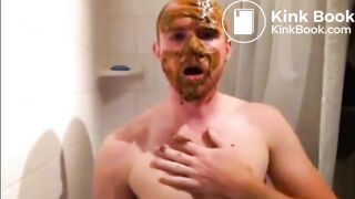 ginger guy takes a shit bath