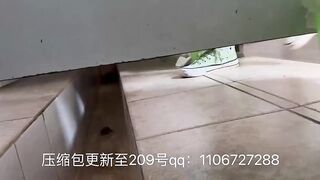 Women poop in dirty toilets
