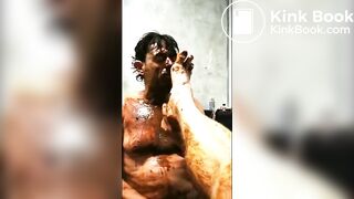 Ozzie licking shit off his mate's feet