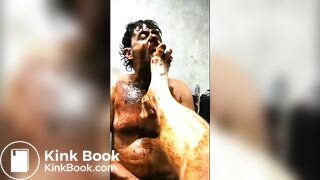 Ozzie licking shit off his mate's feet