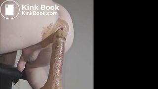 He Poses Shits Rides On Dildo