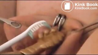 Extreme clit bondage and torture