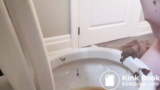 Eating a PILE OF SHIT! Submissive Human Toilet