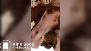 LovePoopME Smear feet and hand and cum on poop