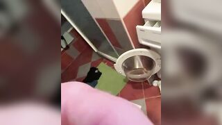 Teen boy shits on the bathroom floor