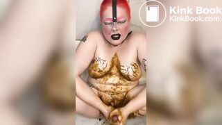 Humiliated Shit Pig Breeds Her Cervix with Scat