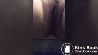 Hairy girl pooping 2