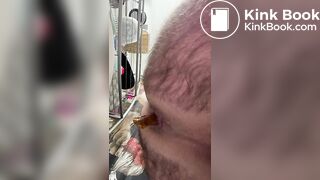 Shit on toilet with precum