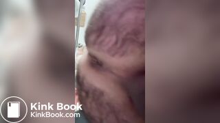 Shit on toilet with precum