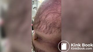 Shit on toilet with precum