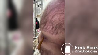 Shit on toilet with precum