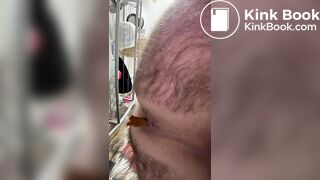 Shit on toilet with precum