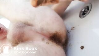 twink eating his dirty dildo